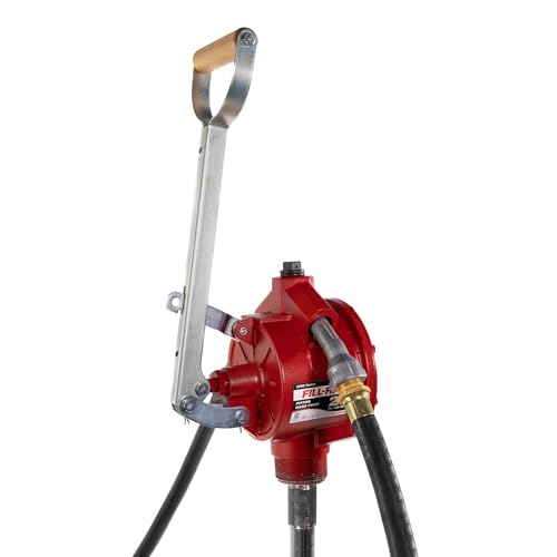 Fill-Rite FR152 Piston Hand Pump with Hose & Nozzle Spout, Red - style: Piston