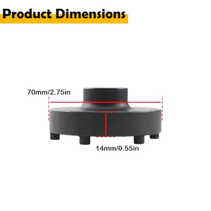 Axle Hub Nut Socket Tool for Dodge/Ram 1500-5500 (2006-2014), Fits Chassis D2 DC DD DH DJ DP DR DS SR, Replaces 8954A 8954 W83009 5045 – 6-Lug, 10.5"/11.5" Axles, 1/2" Drive Manual Use