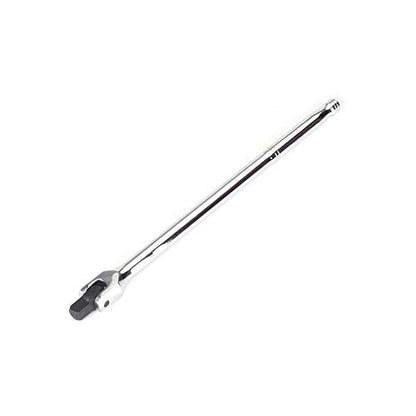 FLZOSPER 1/2-Inch Drive Premium Extension Breaker Bar | 15" Length | Heavy Duty CR-V Steel | 180° Rotating Flex Cr-Mo Head | Spring-Loaded Detent Ball Great for Automotives, Nuts and Bolts - size: 15‘’