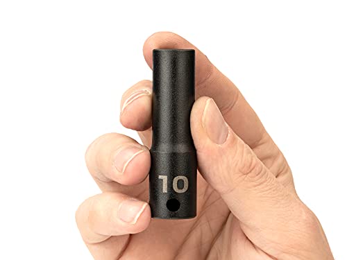 TEKTON 3/8 Inch Drive x 10 mm Deep 6-Point Impact Socket | SID13110 - size: 10 mm, style: Deep