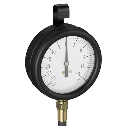 Moker TU-32-6 6.6L GM Duramax Diesel Fuel Pressure & Vacuum Test Kit – 3.5” Gauge with 6ft Hose & Quick Coupler – Accurate Fuel System Diagnostics for Duramax Engines