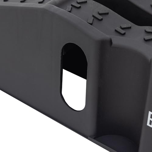 Black Widow 13" W Stackable Plastic Car Service Ramps – 16,000 lb. GVW Capacity per Pair, Lightweight High-Impact Grid Design, 6.25” Lift Height, Built-in Handles