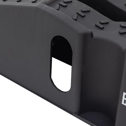 Black Widow 13" W Stackable Plastic Car Service Ramps – 16,000 lb. GVW Capacity per Pair, Lightweight High-Impact Grid Design, 6.25” Lift Height, Built-in Handles