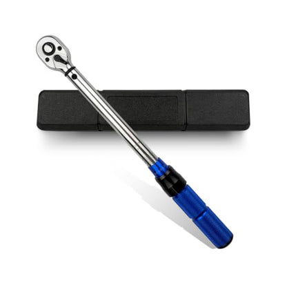 TYD 3/8 Inch Drive Click Torque Wrench, 5–60 Nm ±4% High Precision | 72-Tooth Reversible Ratchet with Loud Click Alert, Professional Motorcycle Torque Spanner for Spark Plug, Brake Caliper