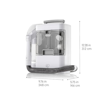 IRIS USA Carpet Spot Cleaner Machine with Auto Spray for Low Pile Carpets, Couch, Sofa, Upholstery, Car Detailing,Shallow Berber Rug, Lightweight Portable Chemical-Free Stain Remover 500mL Water Tank