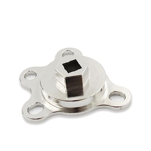 Silver Crankshaft Turning Tool Engine Rotation Adapter Tool | Compatible with Chevy Ford - color: Silver