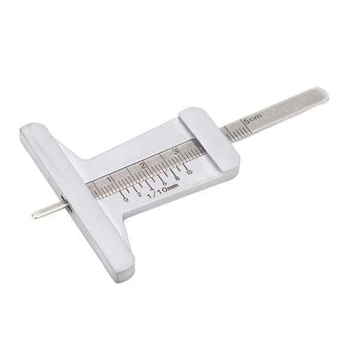 Steel Tire Tread Depth Gauge Ruler 0-50mm, Vehicle Tread Wear Indicator, Precise Measurement Tool for Car, Motorcycle Tire and Brake Pad Inspection