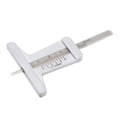 Steel Tire Tread Depth Gauge Ruler 0-50mm, Vehicle Tread Wear Indicator, Precise Measurement Tool for Car, Motorcycle Tire and Brake Pad Inspection