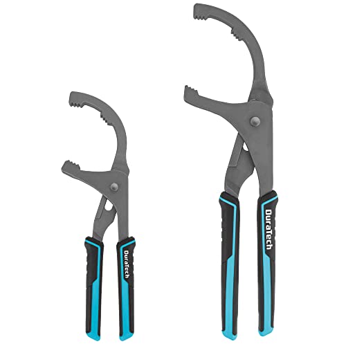 DURATECH Oil Filter Wrench Set, 9" & 12" Oil Filter Removal Tools | Pliers for Cars, Trucks, Motorcycles