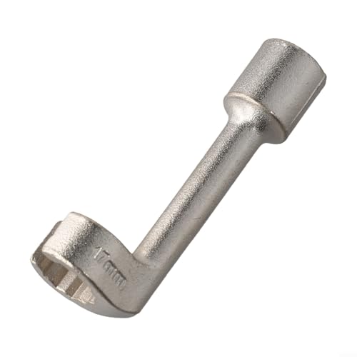 Diesel Fuel Line Socket Set 1/2 Drive Flare Nut Wrench for Automotive Tube Pipe Repair, Open End Ring Sizes 12 14 16 17 18 19mm, Metal Hand Tool(17mm) - color: 17mm
