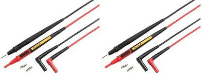 Fluke TL175E TwistGuard Double Insulated Silicone Test Lead Set with Removable 4mm Lantern Tips, 2mm Diameter Probe Tips (Pack of 2) - size: 56.5" (Pack of 2)