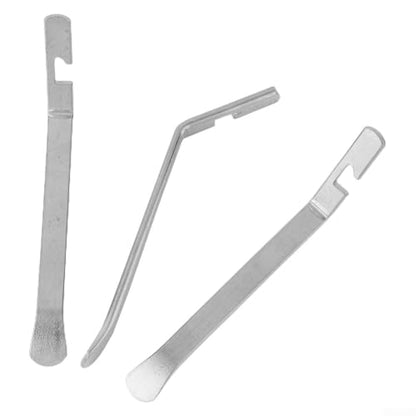 Professional Tire Changing Tools 3 Pack - Stainless Steel Tire Levers for Dirt Bike & for atv - Rounded Ends Prevent Tube Damage - 120mm Tire Spoon Set