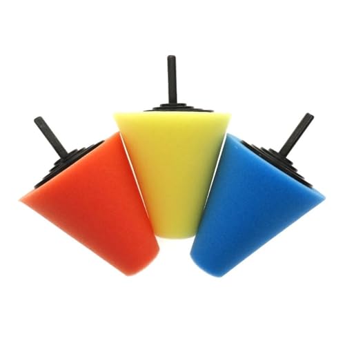 Wheel Used for Electric Drill Burnishing Ball Polishing Cone Set Car Hub Buffing Sponge Kit - color: Blue 1pc