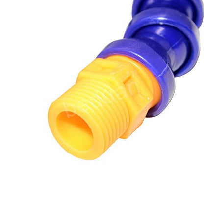 Beduan 1/4" Thread Water Oil Coolant Hose Pipe Plastic Adjustable Flexible Cooling Tube for Hydraulic Machinery/Water Cooling System (Pack of 10) - size: 1/4"(10 Pcs)