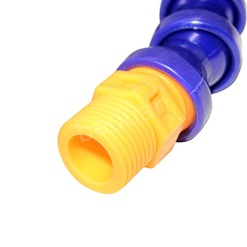 Beduan 1/2" Thread Water Oil Coolant Hose Pipe Plastic Adjustable Flexible Cooling Tube for Hydraulic Machinery/Water Cooling System (Pack of 10) - size: 1/2"(10 Pcs)