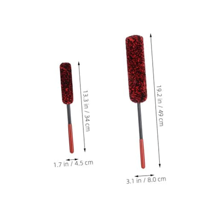 GANAZONO Wheel Brush Cleaner Set 2pcs Removable Tire Brush for Car Detailing Long Handle Wheel Cleaner for Auto and RV Washing for Brake Dust Road Grime Removal