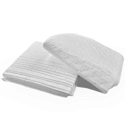 30PCS Oil Absorbent Pads, 19.5"x11.9" Heavyweight Oil-Only Absorbing Mats, White High Absorbency Spill Protection Pad, Flame Resistant&Floatable for Automotive, Marine, Garage, Industrial Use