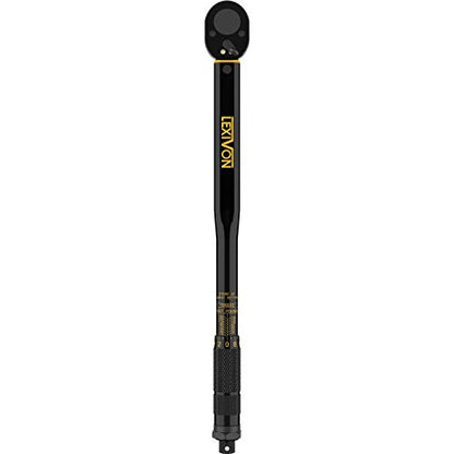 LEXIVON Torque Wrench 1/2-Inch Drive Click 10~150 Ft-Lb/13.6~203.5 Nm (LX-183) - size: 1/2"DR. 10~150 FT-LB