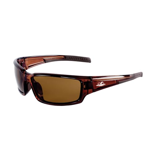 Bullhead Safety Eyewear Maki Glasses - Anti-Fog, Lightweight, Impact/Scratch Resistant, UV Blocking Sunglasses for Hunting/Shooting, Outdoor Sports, Construction, Brown/Crystal Brown - color: Brown Lens, Crystal Brown Frame, style: Anti-fog, Precision Len