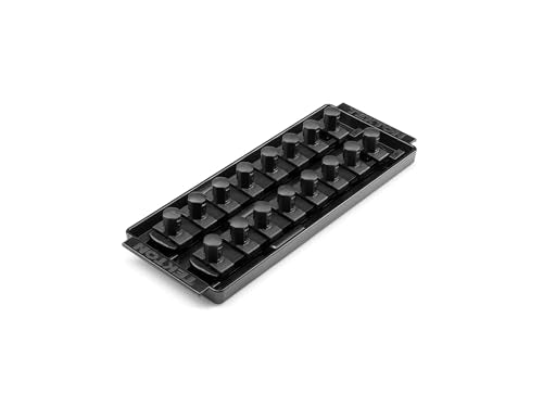 TEKTON 1/2 Inch Drive Socket Organizer Set | OST21216 - color: Black, size: (16-Tool), style: 2-Rail