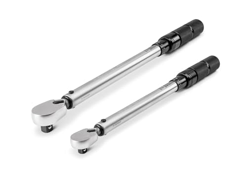 TEKTON 3/8, 1/2 Inch Drive Micrometer Torque Wrench Set, 2-Piece| TRQ95904 - size: 3/8, 1/2 in.
