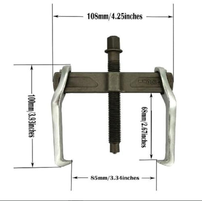2 Jaw Puller, 2 Claw Gears Puller for Removal of Pulley Flywheel Bearing,Small Gear Puller (4inches) - size: 4inches
