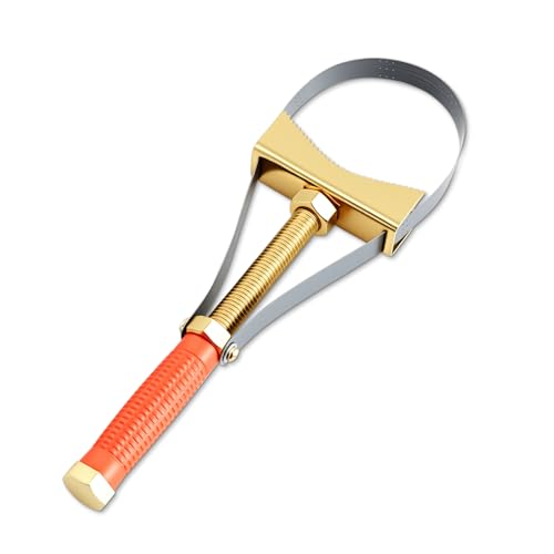 Heavy Duty Oil Filter Wrench, Adjustable Steel Strap Removal Tool for 3.5" to 5.5" (9-15cm) Diameter Filters, Industrial Grade for Trucks, Tractors, Excavators & Large Vehicles - color: Red, size: 3.5" to 5.5"