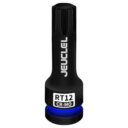 RT12 Spline Bit Socket, 1/2" Drive Spline Hex 6 Point Impact Socket | 3-Inch, Cr-Mo Steel, Lengthen Screwdriver Adapter for Electric Ratchet Wrenches, Fastening Screws, Socket Wrench, Head Drill - size: RT12