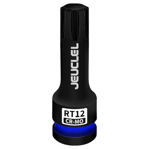 RT12 Spline Bit Socket, 1/2" Drive Spline Hex 6 Point Impact Socket | 3-Inch, Cr-Mo Steel, Lengthen Screwdriver Adapter for Electric Ratchet Wrenches, Fastening Screws, Socket Wrench, Head Drill - size: RT12