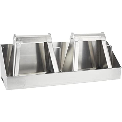 Speedway Motors Fixed Racing Jack Stand Storage Bin Aluminum Trailer Organizer Holds Two Stands, Wall Mount Design, Laser Cut TIG Welded Construction, 31 x 10 Inch