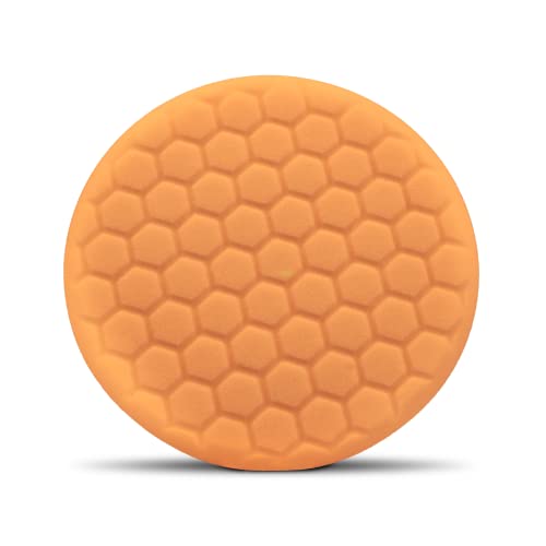 Chemical Guys BUFX_102_HEX Self-Centered Hex-Logic Medium-Heavy Cut Scratch and Swirl Remover, Orange (7.5 Inch Fits 6 Inch Backing Plate) - size: 7.5 Inch Pad (1 Pack), style: Heavy Cutting