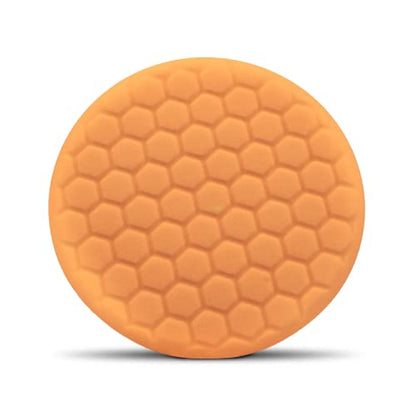 Chemical Guys, Self-Centered Hex-Logic Medium-Heavy Cut Pad, Orange, 7.5 in | Self-centering medium-heavy foam pad cuts swirls and scratches, fits 6 in plates on dual-action polishers - size: 7.5 Inch Pad (1 Pack), style: Heavy Cutting
