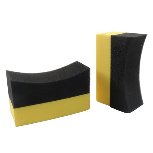 6 Pcs Wet Tire Shine Applicator Pad, Multi-Surface Polishing Sponges, Tire Applicator Dressing Shine Sponge for Car Glass, Painted Steel, Porcelain