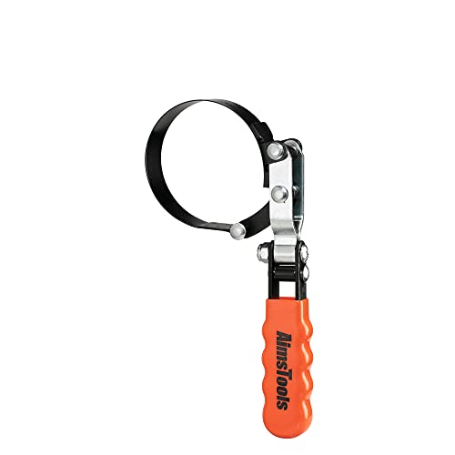 3002 Swivel Oil Filter Wrench, 65-83mm for Cars Trucks SUVs | 2-9/16 to 3-1/4 Inch Range, Universal Removal Tool, Car Repair Use - size: 2 9/16 Inches to 3 1/4 Inches (65mm to 83mm)