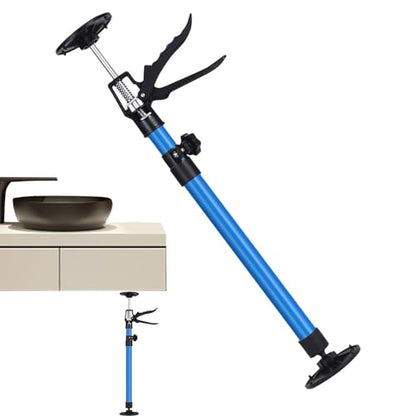 Cabinet Jack Stands, Labor-Saving Telescopic Steel Hand Work Support Rod, Telescopic Quick Hand Work Lifter Rod, Steel Support System, Hand Jack for Ratcheting Cargo, Range Hoods Drywall