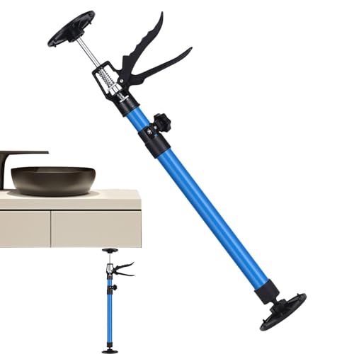 Cabinet Jack Stands, Labor-Saving Telescopic Steel Hand Work Support Rod, Telescopic Quick Hand Work Lifter Rod, Steel Support System, Hand Jack for Ratcheting Cargo, Range Hoods Drywall