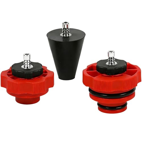 VCC Power Steering Adapter Kit, Power Brake System Steering Bleeder Tools | 3-Piece Ford/GM Adapter Set,Brake System Bleeding Tools for Fluid Exchange Service Air Tight Bleeder
