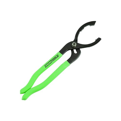 OEMTOOLS Oil Filter Wrench Pliers for 2-1/2" to 4-5/8" Filters, Steel Jaws | Oil Filter Removal Tool for Filters in Tight Spaces, Slip Joint Design, Forged Steel Jaws, Non-Slip Teeth, Cushioned Handles - size: 12 Inch