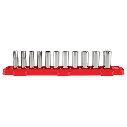 CRAFTSMAN Socket Set, Metric, 3/8" Drive, 6 Pt., 11Piece (CMMT12045) - size: 3/8" in, style: Metric