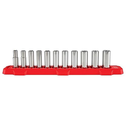 CRAFTSMAN Socket Set, Metric, 3/8" Drive, 6 Pt., 11Piece (CMMT12045) - size: 3/8" in, style: Metric
