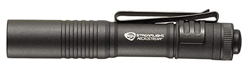 Streamlight 66318 MicroStream 45-Lumen Everyday Carry Pocket Flashlight with AAA Alkaline Battery, Black