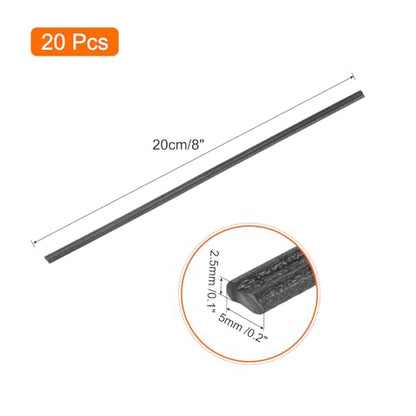 MECCANIXITY 20pcs 8 Inch Plastic Welding Rods PE Welding Strips Welder Rods for Plastic Welder,Car Bumper, Kayak Repair, Black - color: Black, size: 8 Inch