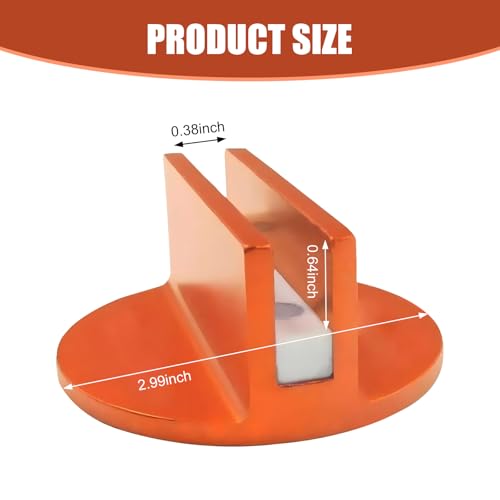 Universal Magnetic Jack Pad, 0.37" Aluminum Grooved Pinch Weld Jack Adapter, Jacking Pad Weld Frame Rail Adapter, Car Lifting Pucks