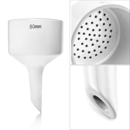 QWORK 1000ML Buchner Funnel Kit Filter Flask Set, 1L Vacuum Flask 80mm Funnel, Borosilicate Glass Heavy Wall Filtering Flask