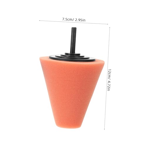 2pcs Car Wheel Polishing Sponge Pads Drill Buffer Attachment for Car Detailing Cone-Shaped Buffing Wheel for Waxing and Sealing