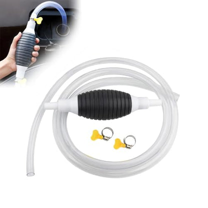 Multifunctional Liquid Siphon Pump, Hand Fuel Transfer Pump, Large Diameter Manual Fluid Extractor for Gasoline, Fuel, Diesel, Water, Fish Tank - With 3.2/4.9/6.5/9.8ft Hose (2, With 9.8ft Hose) - size: With 9.8ft Hose