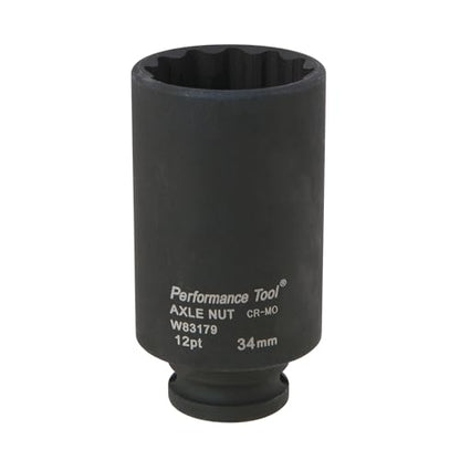 Performance Tool W83179 34 mm 12pt Axle Nut Socket - style: 34mm