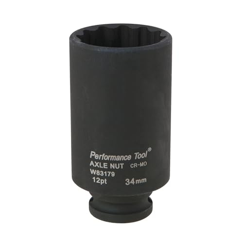 Performance Tool W83179 34 mm 12pt Axle Nut Socket - style: 34mm
