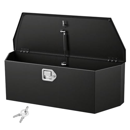 VEVOR Trailer Tongue Box, Heavy Duty Trailer Tongue Tool Box Storage Organizer, Utility Tool Chest for Pickup Truck Bed, RV, SUV, Off-Road Vehicle, Steel, 36" x 12" x 12", Upgraded Lock Version - size: 36" Black (with upgraded lock), style: Steel