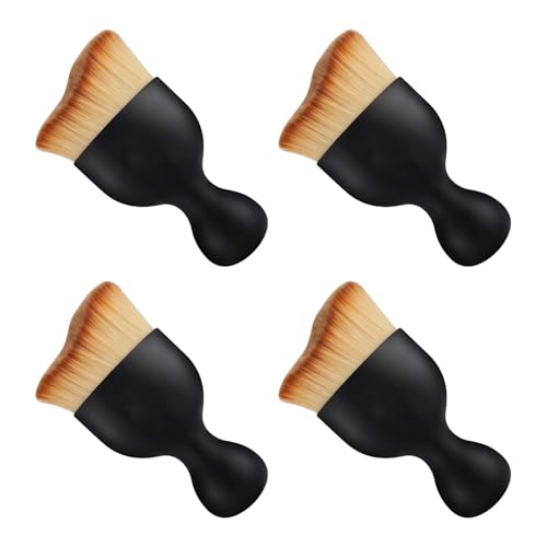 4PCS Microfiber Cleaning Brush Set, Ultra Soft Detailing Brushes for Car Interior Dashboard Vents, Home Electronics, Keyboards, Cameras, Furniture - Scratch-Free Dusting Tools with Dense Bristles